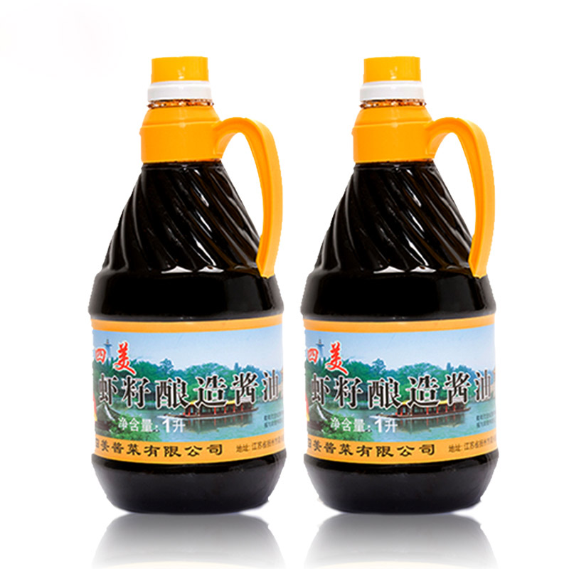 虾子酱油手工酿造调料海鲜生抽1L*2瓶炒菜拌面调味品